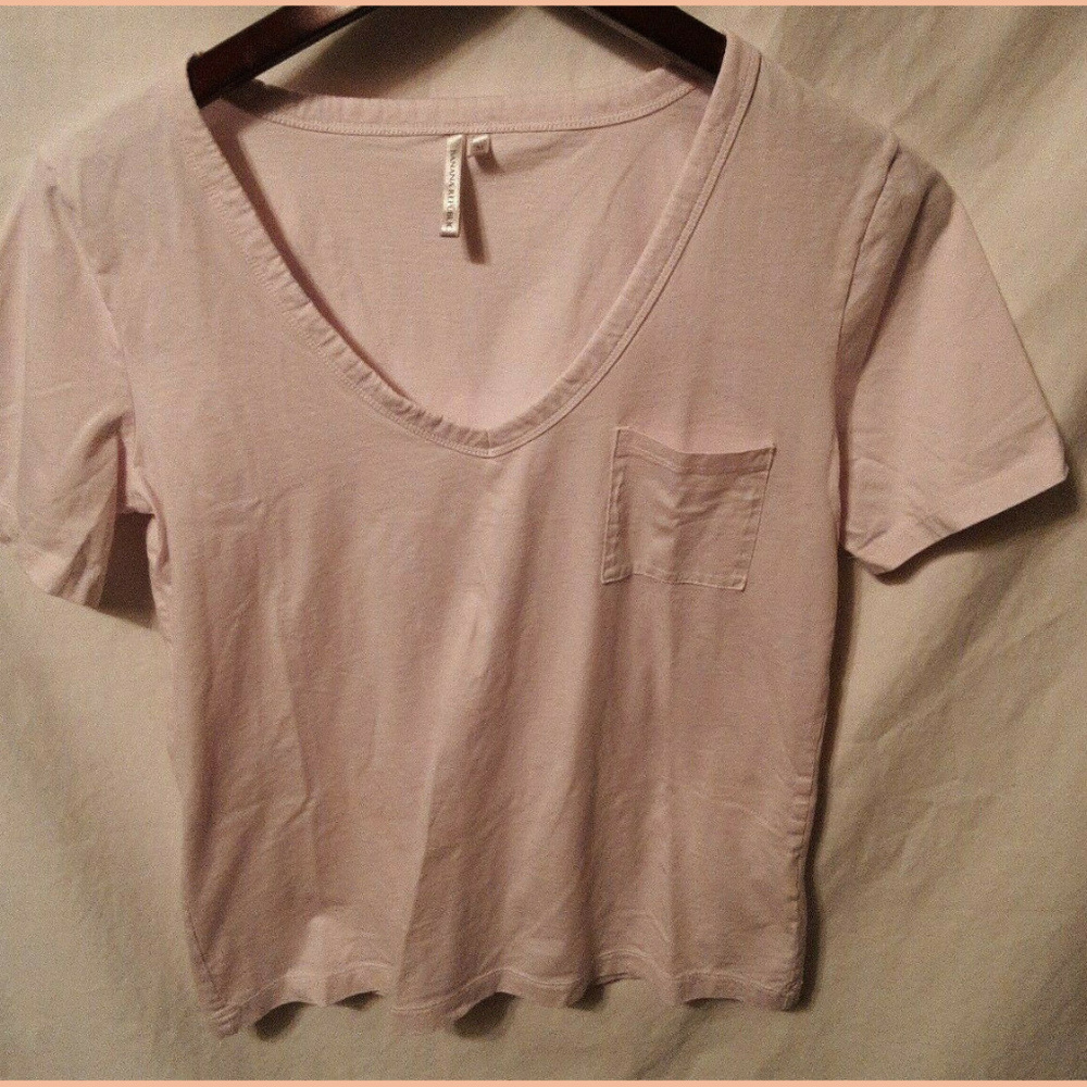 BANANA REPUBLIC TOP WOMENS M - Pink Cotton T-Shirt